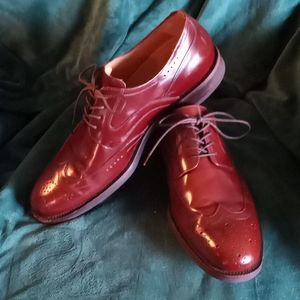 EUC Johnston & Murphy Signature Series Sheepskin Wing Tip Shoes Size 9 M